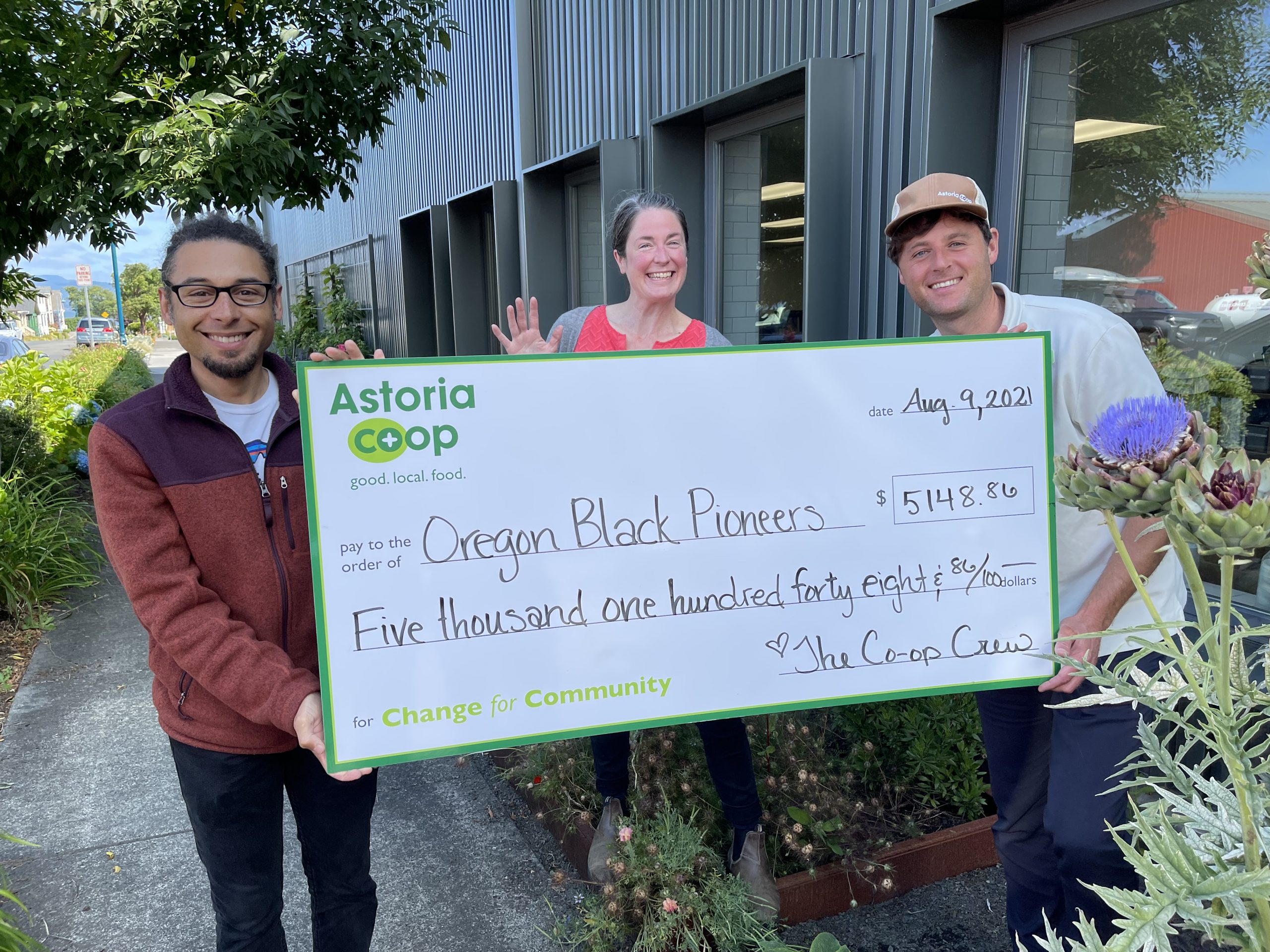 Astoria Co-op Shoppers Raise $5100 for Oregon Black Pioneers!