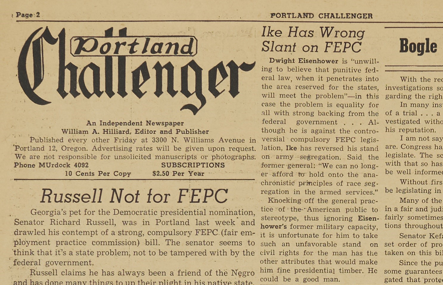 portland challenger 2 - collections newspaper image