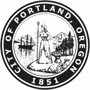 The official seal of Portland, Oregon—depicting a woman with a trident, a ship, trees, mountains, and agricultural tools—is proudly displayed on materials for the Willie B. Richardson Scholarship.